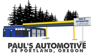 An Illustration of Paul's Automotive in SE Portland, Oregon